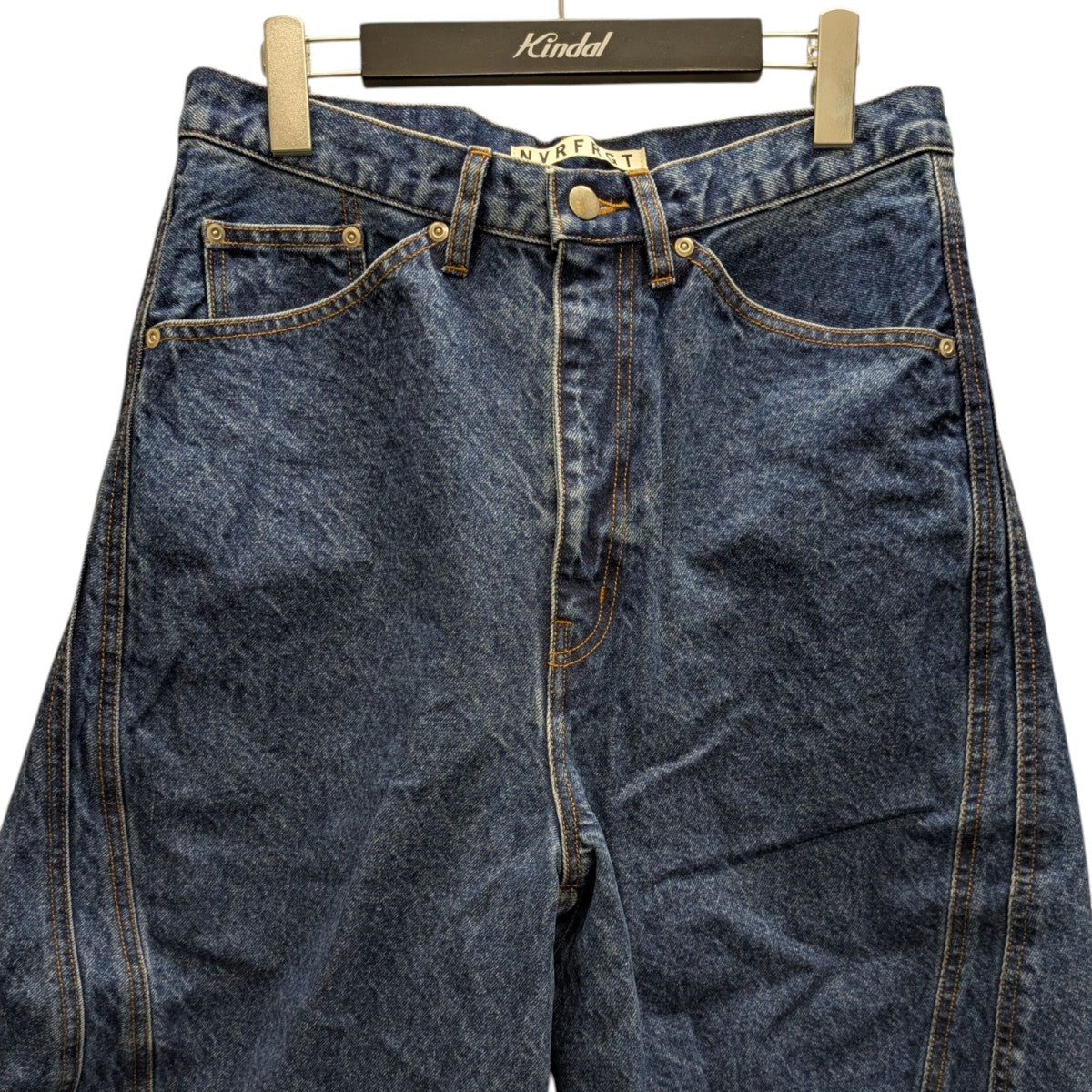 NVRFRGT 【3D TWISTED SHORTS】 ワイドデニムショートパンツ 古着・中古-2枚目のアイテム画像