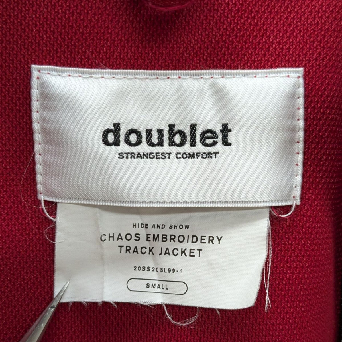 doublet(ダブレット) 20SS CHAOS EMBROIDERY TRACK JACKET トラック