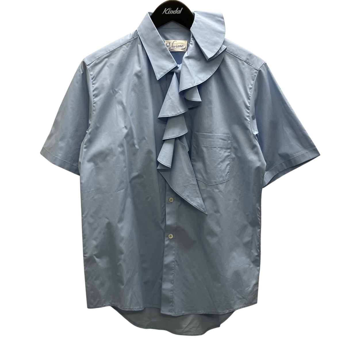 VIVIANO 25SSRuffle Collar S S Shirt ラッフルカラーシャツ 古着・中古-1枚目のアイテム画像