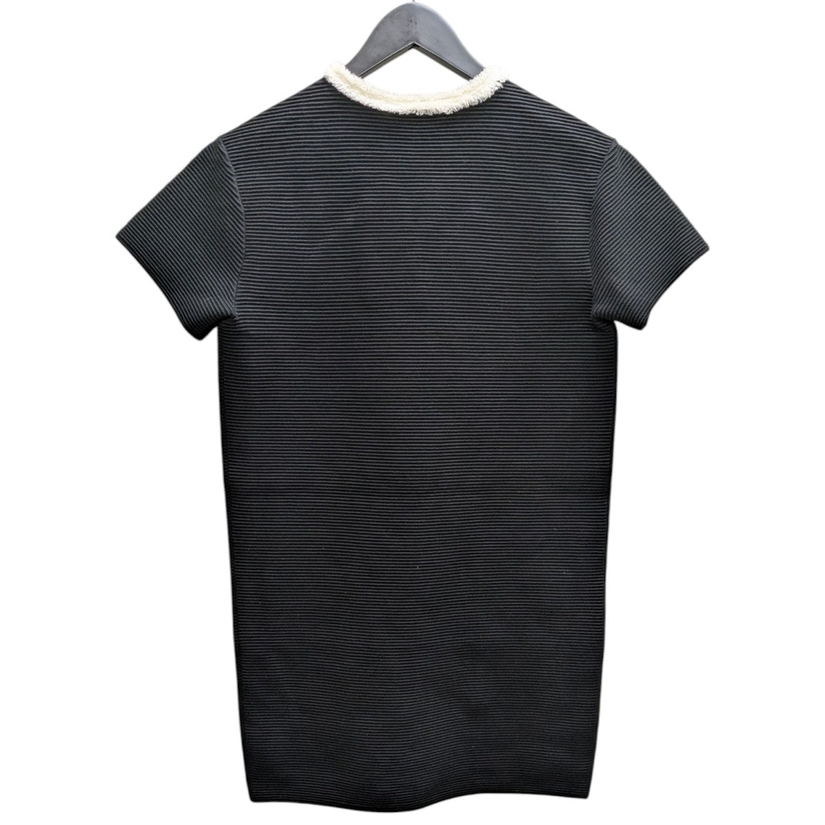 EMPORIO ARMANI オットマンファブリック フリンジディテール ドレス 古着・中古-3枚目のアイテム画像