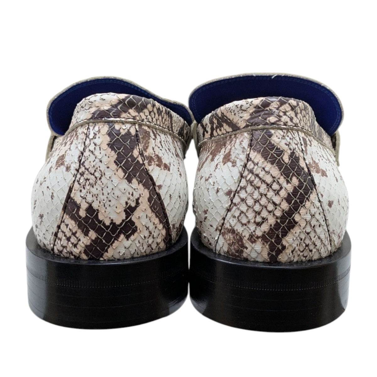 BARBED LOAFERS蛇柄ローファー
