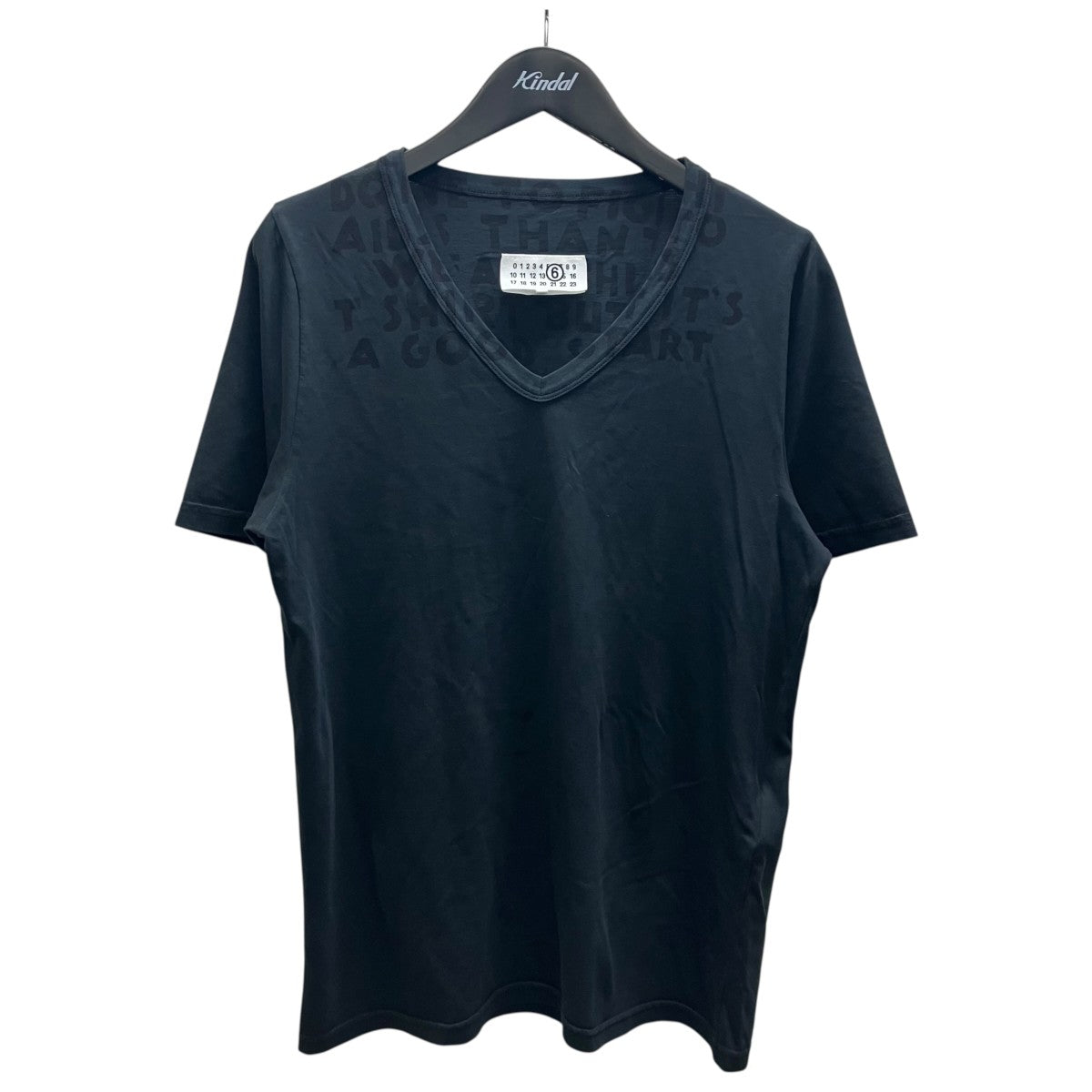 MM6 Maison Margiela V-neck SIDA Jersey VネックTシャツ 古着・中古-1枚目のアイテム画像
