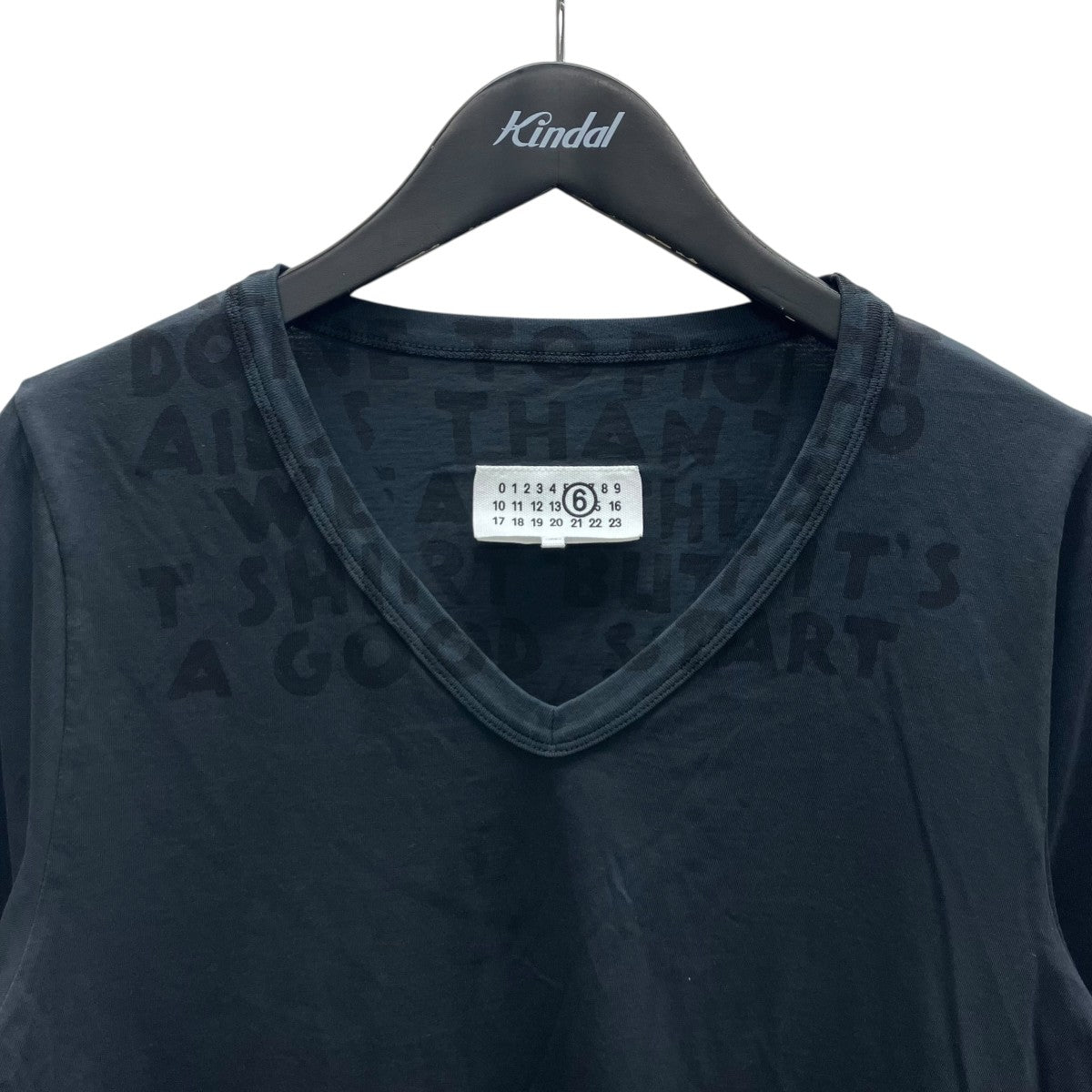 MM6 Maison Margiela V-neck SIDA Jersey VネックTシャツ 古着・中古-2枚目のアイテム画像