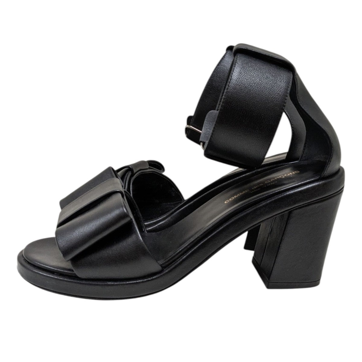 Black Bow Healed Sandalsリボンサンダル