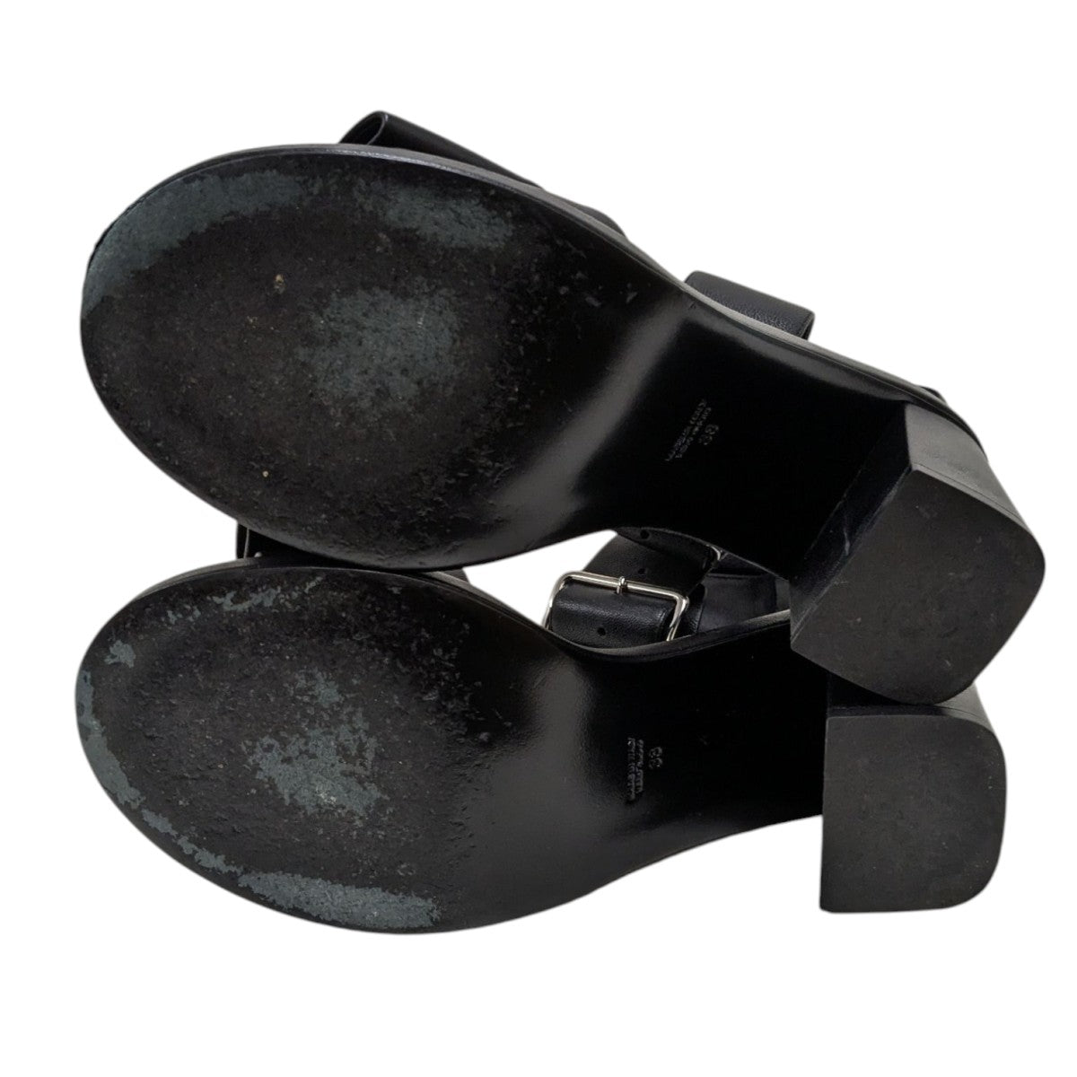 Black Bow Healed Sandalsリボンサンダル
