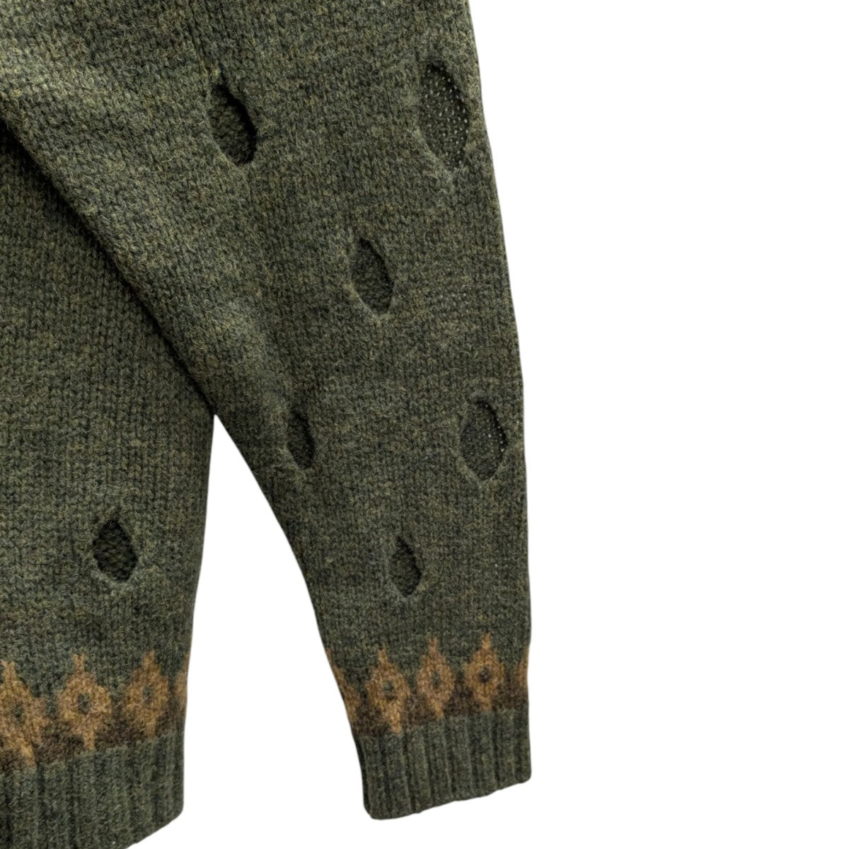 KAPITAL(キャピタル) 3G ウール ノルディック柄 カットアウトラグラン