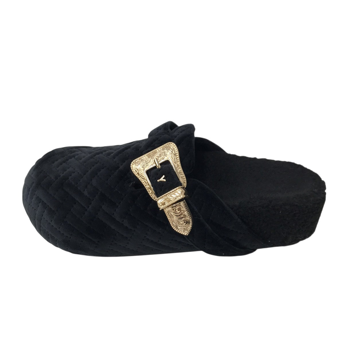 YELLO(イエロ) URUSHI CLOGS SHOESキルティングサンダル ブラック