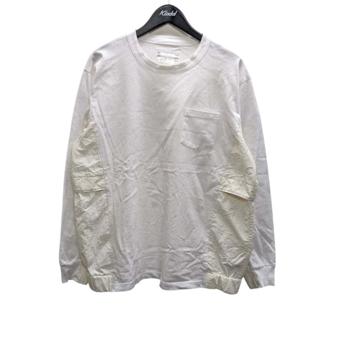 sacai(サカイ) 長袖切替Tシャツ25-03731M 25-03731M ホワイト