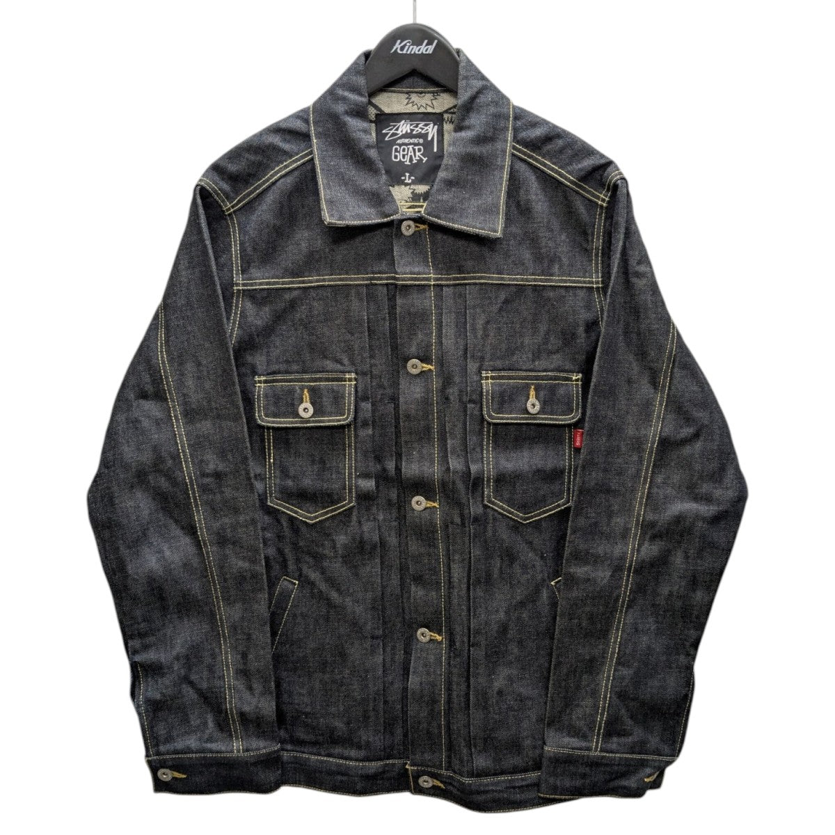 STUSSY ステゥーシー デニムジャケット L 早い者勝ち！ Stussy ステューシー デニムジャケット ジップ