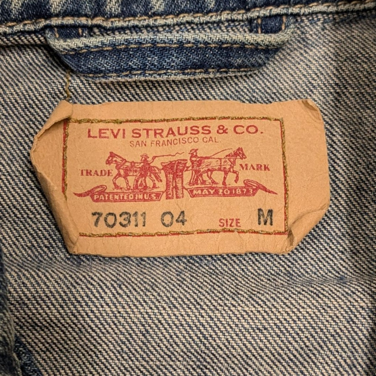 LEVI’S 70311ユーロモデル ジップデニムジャケット 古着・中古-7枚目のアイテム画像