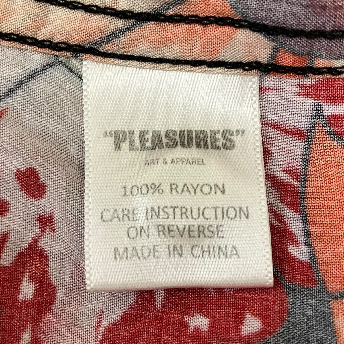 PLEASURES レーヨンシャツ 古着・中古-6枚目のアイテム画像
