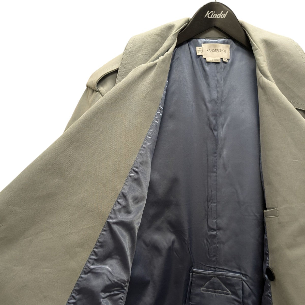 XANDER ZHOU(ザンダーゾウ) トレンチコート スカイブルー サイズ