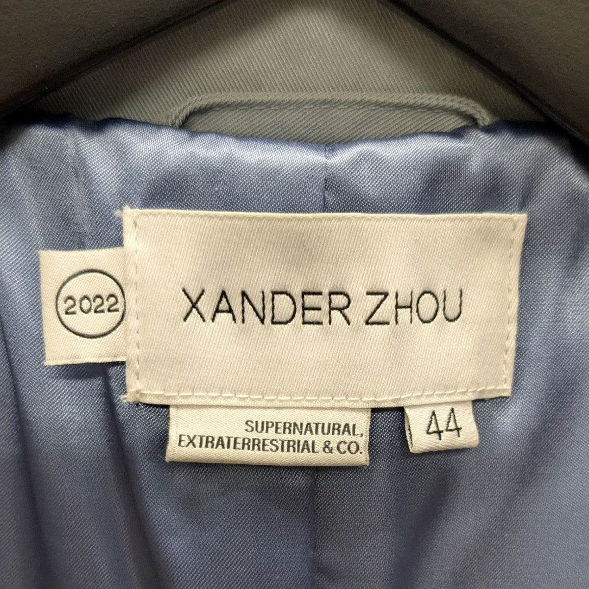 XANDER ZHOU(ザンダーゾウ) トレンチコート スカイブルー サイズ 44