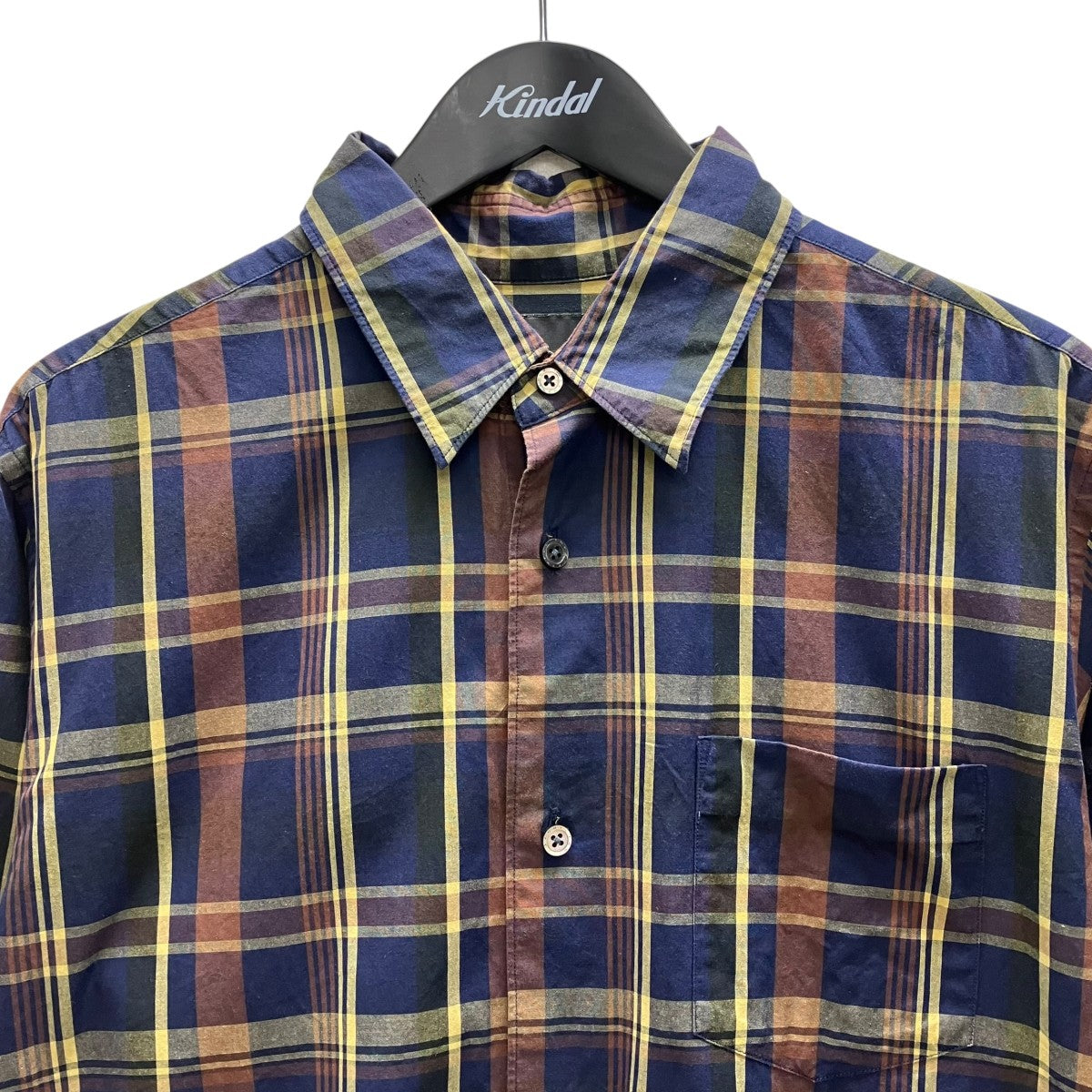 FUMITO GANRYU 【PLEATED SHIRT】 チェックシャツ 古着・中古-3枚目のアイテム画像