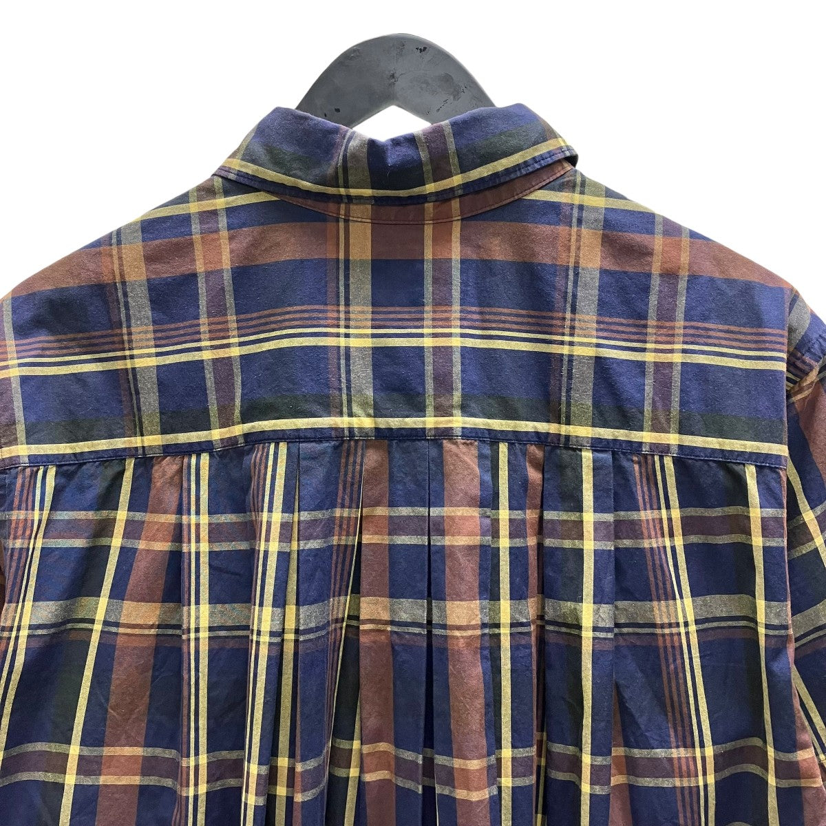 FUMITO GANRYU 【PLEATED SHIRT】 チェックシャツ 古着・中古-4枚目のアイテム画像