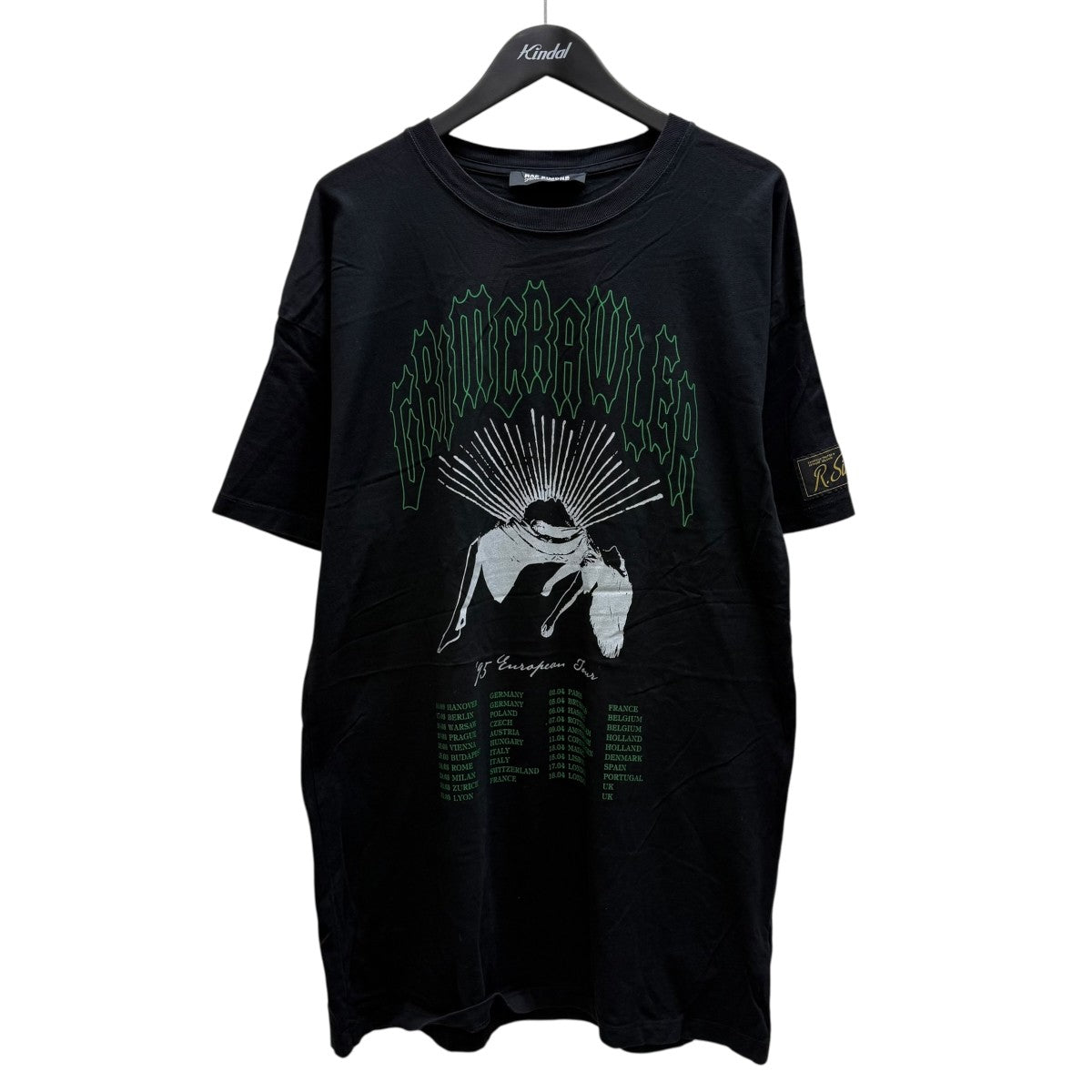 RAF SIMONS Oversized T-shirt Grimcrawler オーバーサイズグラフィックTシャツ 古着・中古-1枚目のアイテム画像