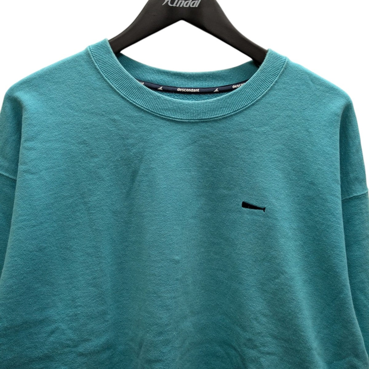 DESCENDANT(ディセンダント) クルーネックスウェット ターコイズブルー