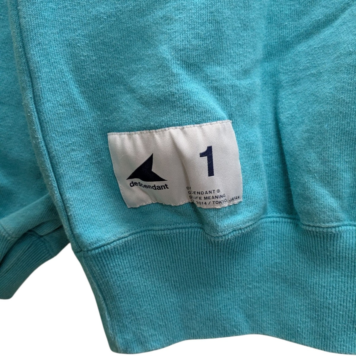 DESCENDANT(ディセンダント) クルーネックスウェット ターコイズ