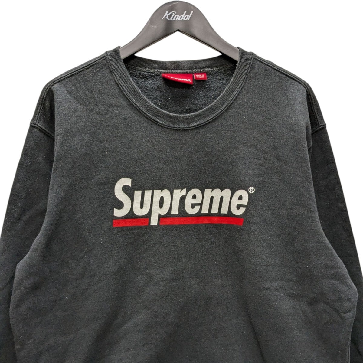 ブチゾウ】supreme underline crewneck M ブチゾウ】supreme underline