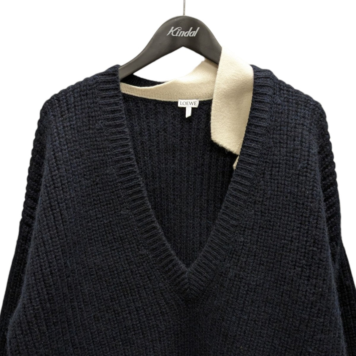 LOEWE(ロエベ) カシミヤモヘアVネックニット S540Y15KAO ネイビー