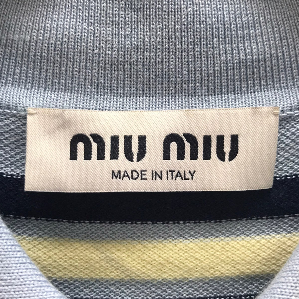 MIU MIU(ミュウミュウ) ポロシャツ MML880 S000 ブルー サイズ 36