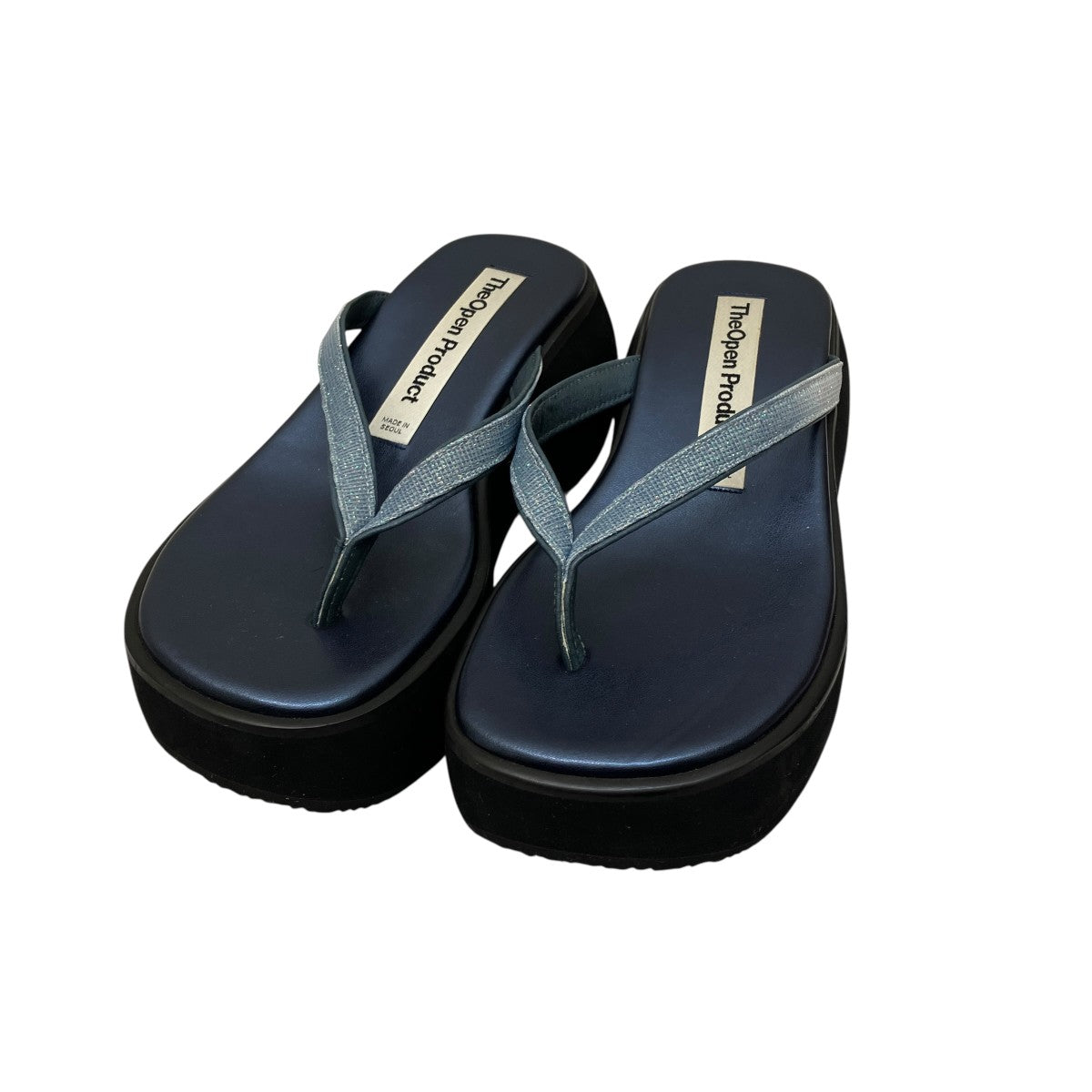 Theopen Product GLITTER PLATFORM FLIP FLOPSラメ厚底サンダル 古着・中古-1枚目のアイテム画像
