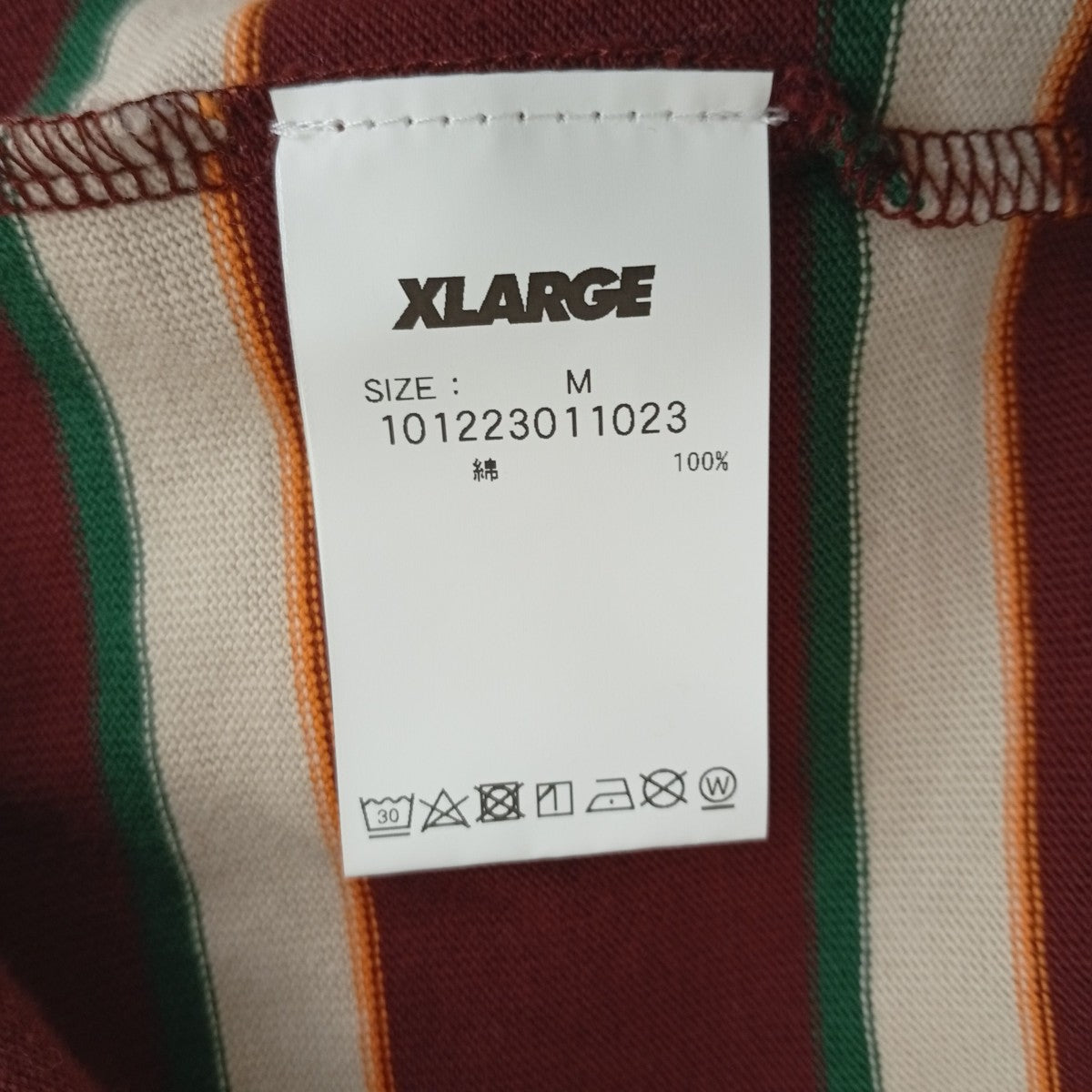 X-LARGE ボーダープリントTシャツ101223011023 古着・中古-4枚目のアイテム画像