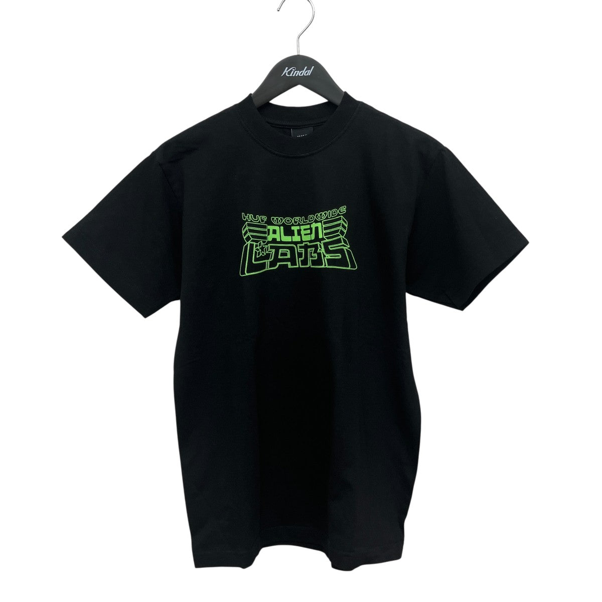 HUF×ALIENLABS ロゴプリントTシャツ 古着・中古-1枚目のアイテム画像