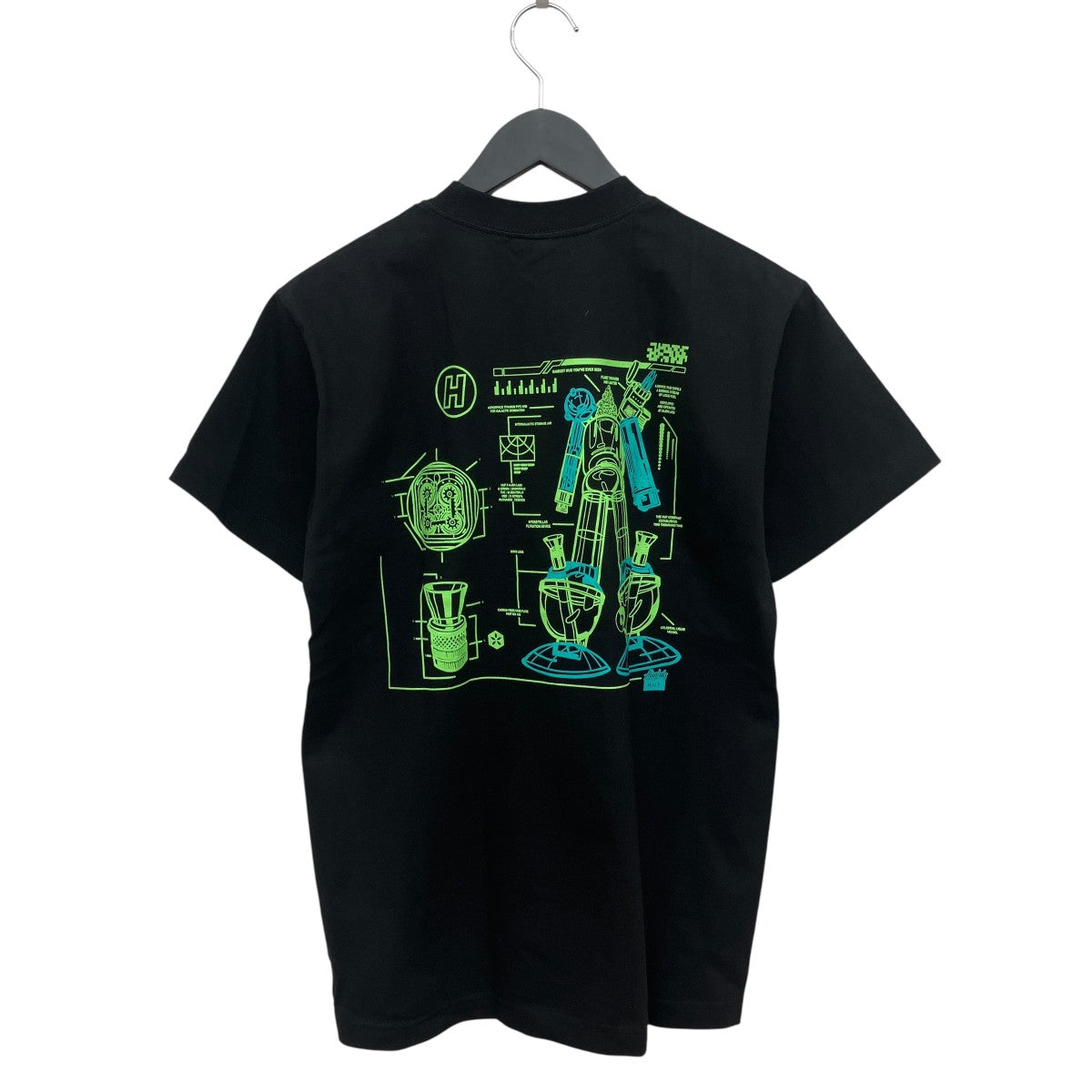 HUF×ALIENLABS ロゴプリントTシャツ 古着・中古-2枚目のアイテム画像