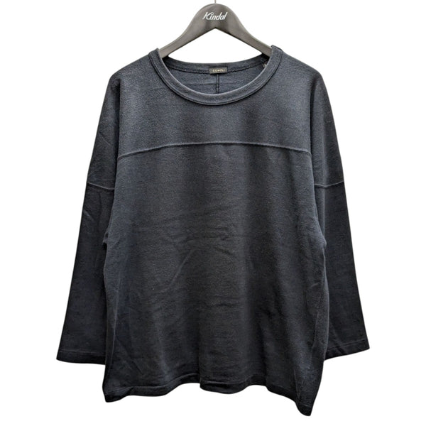 COMOLI フットボールT 23ss コモリ　w03-05007 COMOLI 23AW フットボールT fade black 3 コモリ