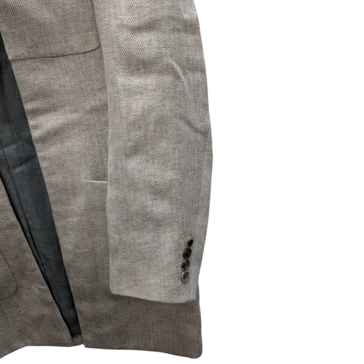 HEMP SUITING COLLARLESS JACKET カラーレスジャケット