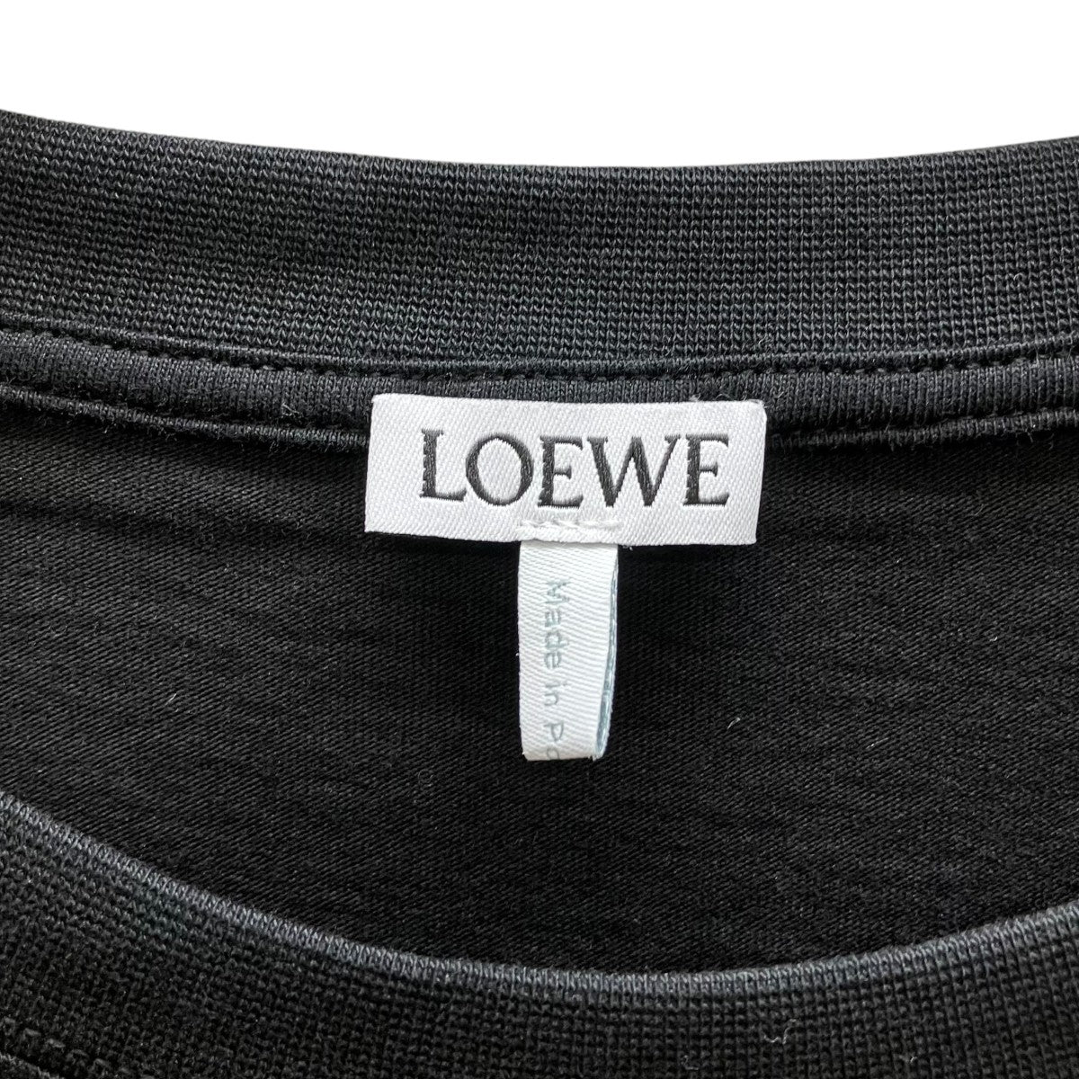 LOEWE(ロエベ) ロゴ刺繍Tシャツ H526Y22XBF ブラック サイズ L｜【公式
