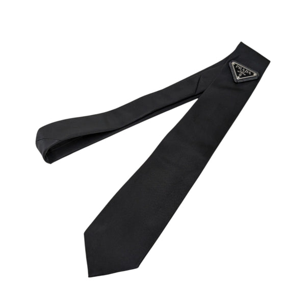 PRADA(プラダ) トライアングルプレートネクタイ UCR77 ブラック