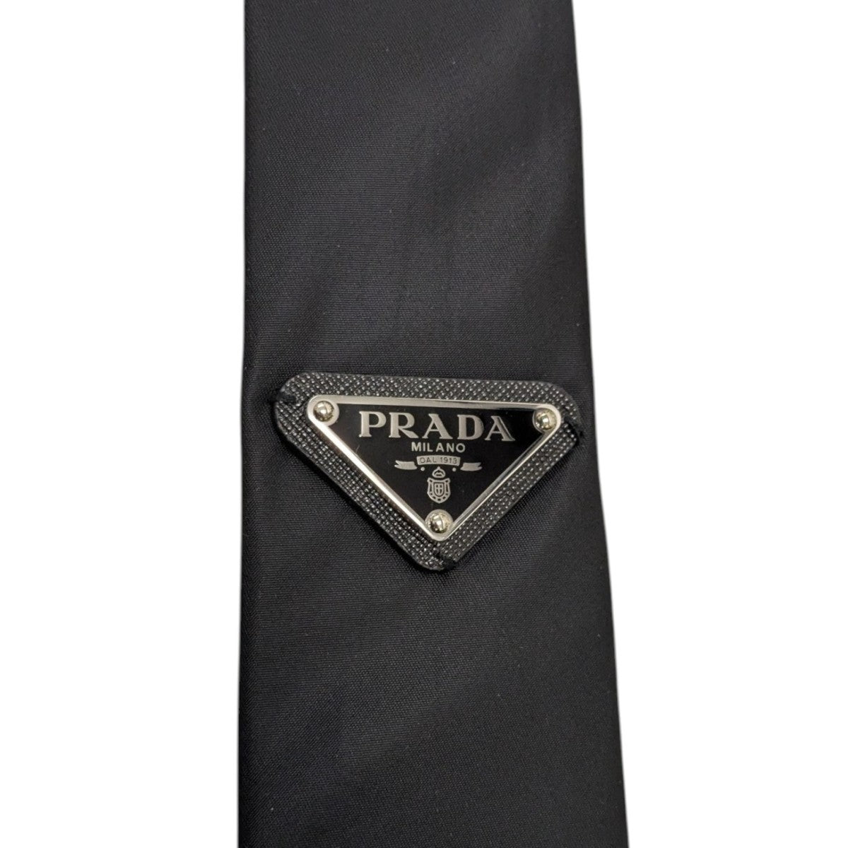 PRADA(プラダ) トライアングルプレートネクタイ UCR77 ブラック