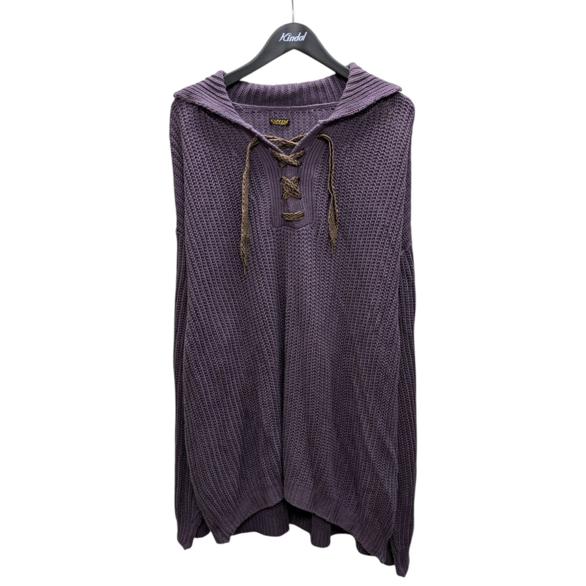 KAPITAL(キャピタル) ニットベスト K2504KN813 イエロー×カーキ サイズ