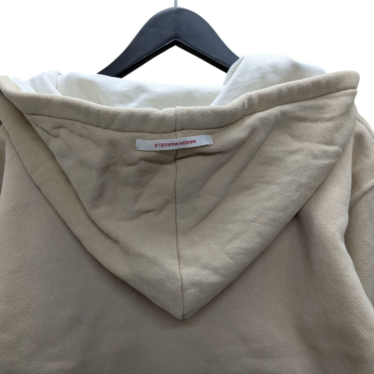 かじゅぴ 　23ss マルジェラ ヴィンテージ加工 プルオーバーパーカー 新品 Maison Margiela 1 10 メゾンマルジェラ 23SS LOGO COTTON FLEECE