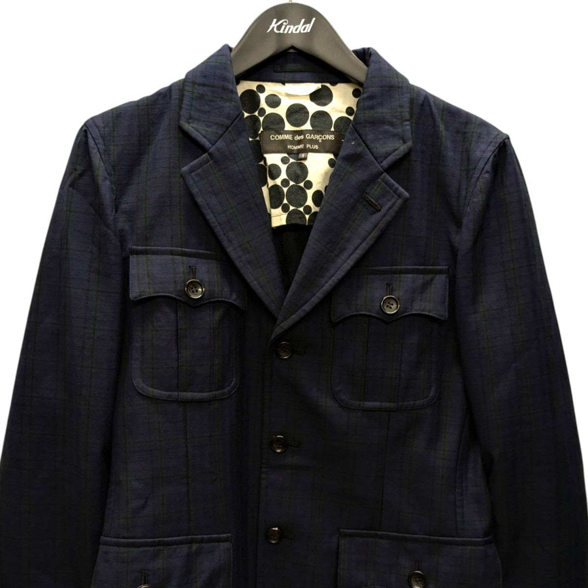 【ヴィンテージ】90s コムデギャルソンオムプリュス チェック テーラード M ヴィンテージ】90s コムデギャルソンオムプリュス チェック