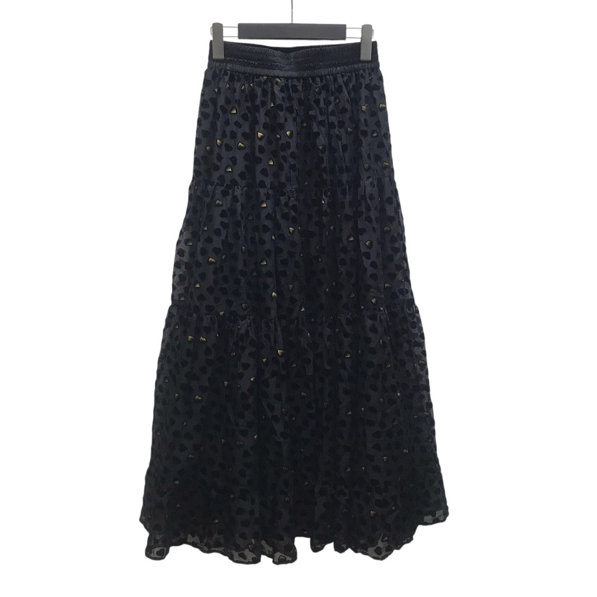 DOUBLE STANDARD CLOTHING ロングスカート ハートオパールティアードスカート 古着・中古-3枚目のアイテム画像