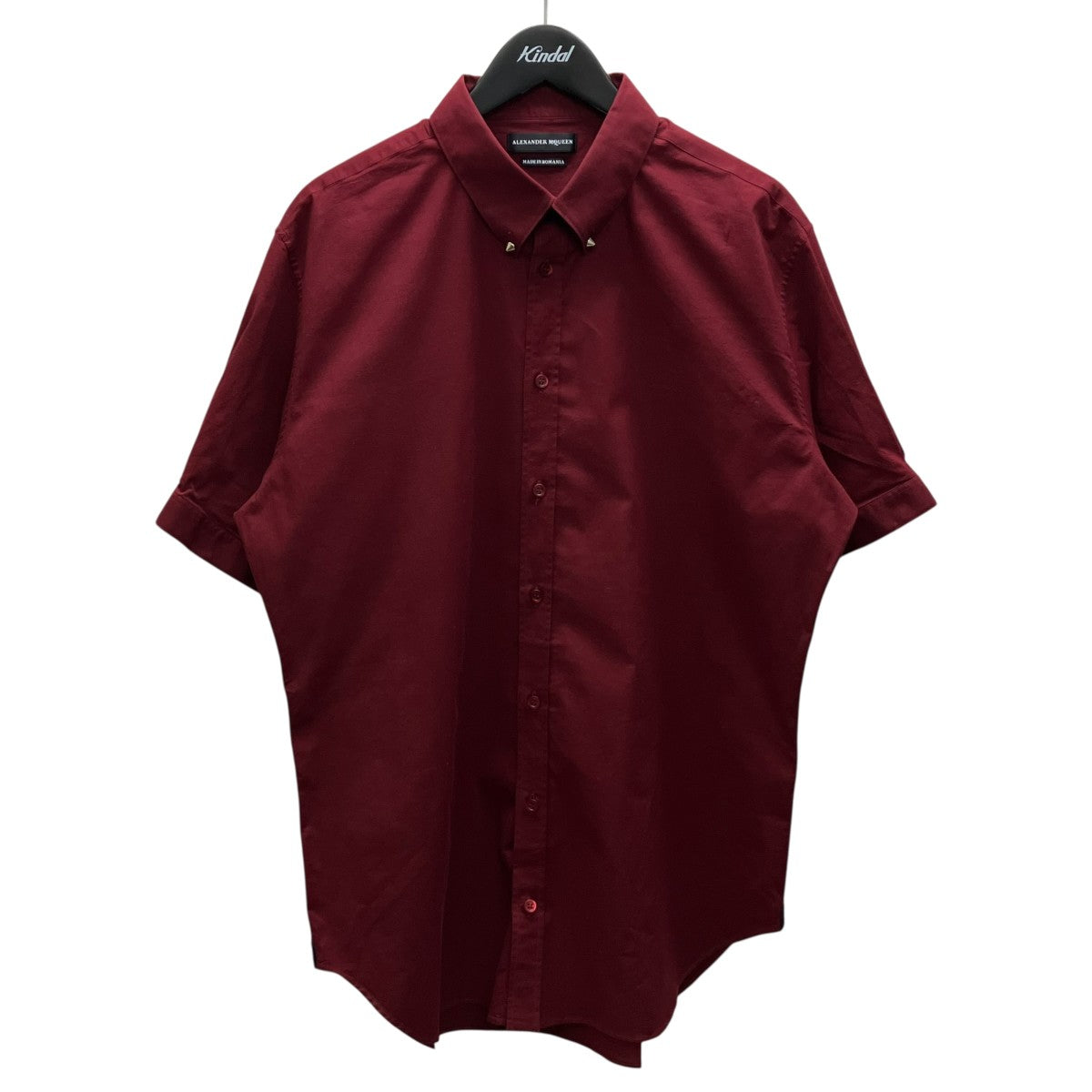 ALEXANDER McQUEEN 襟スタッズ半袖シャツ 古着・中古-1枚目のアイテム画像