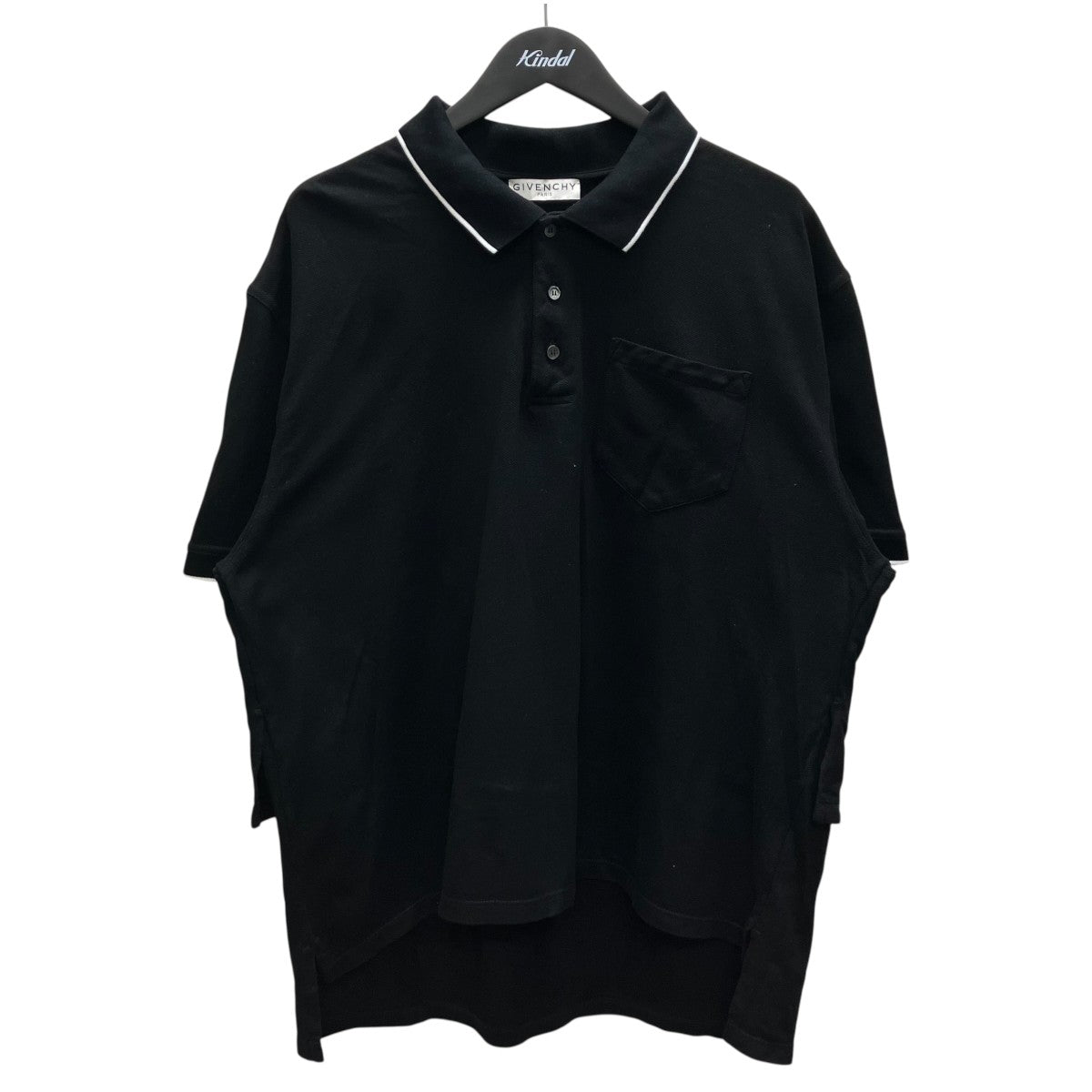 GIVENCHY バックレイヤード スプリットロゴ プリント オーバーサイズ 半袖 鹿の子 古着・中古-1枚目のアイテム画像