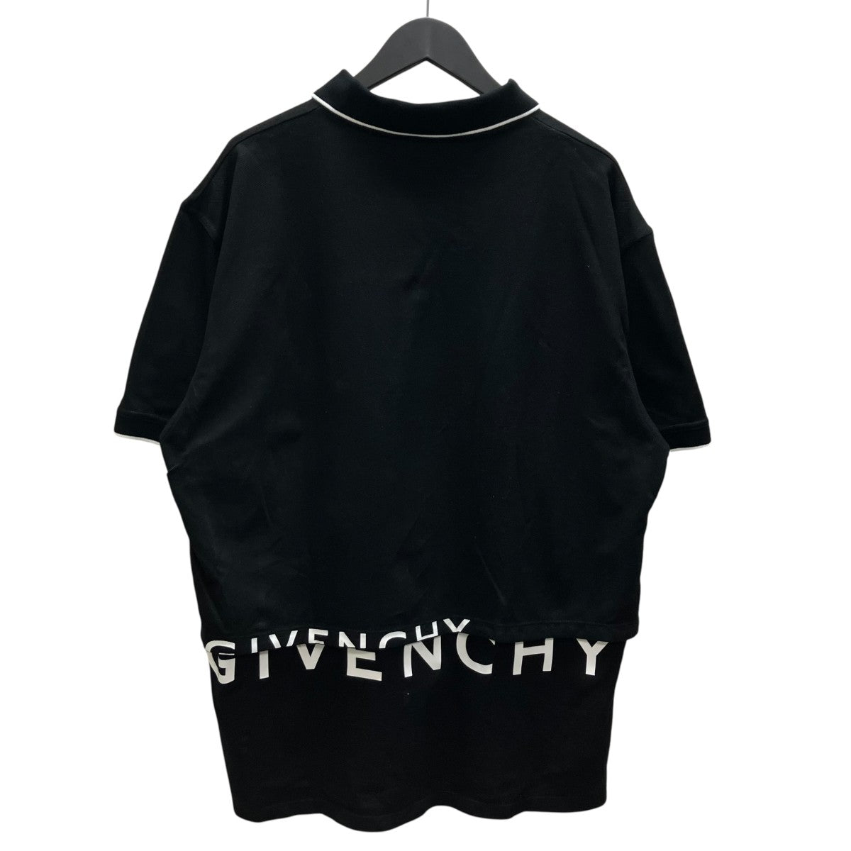 GIVENCHY バックレイヤード スプリットロゴ プリント オーバーサイズ 半袖 鹿の子 古着・中古-3枚目のアイテム画像
