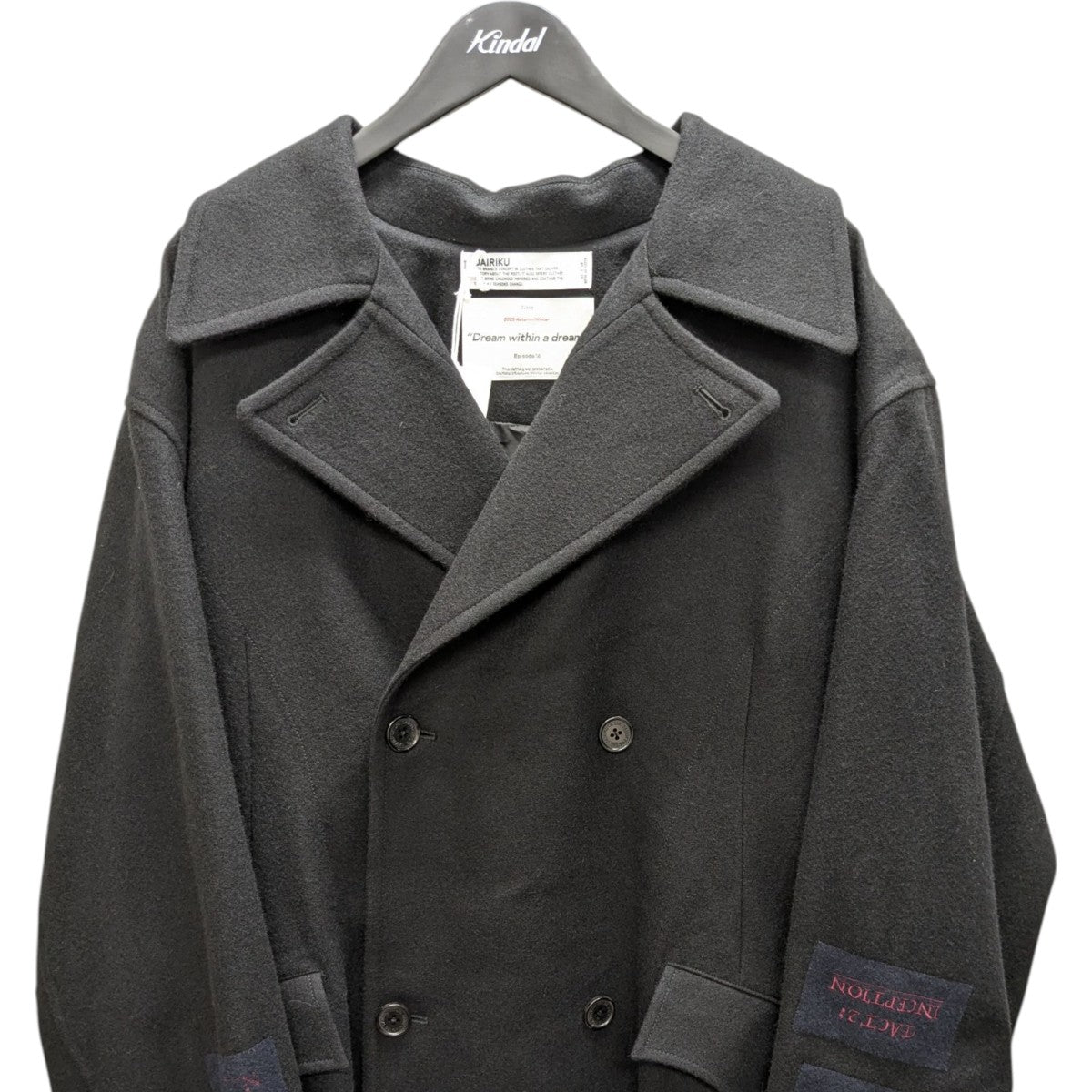 【DAIRIKU】25aw バットマン ロングコート DAIRIKU(ダイリク) 25AWバットマン ドレープ ロング ピー コート