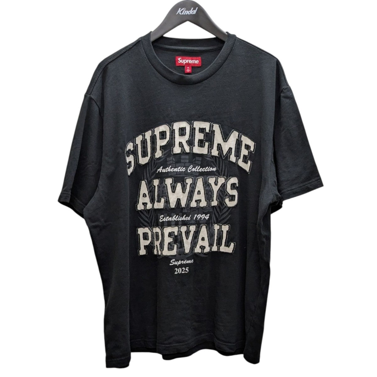 Supreme 25AWalways prevail s s top blackフロントロゴTシャツ 古着・中古-1枚目のアイテム画像