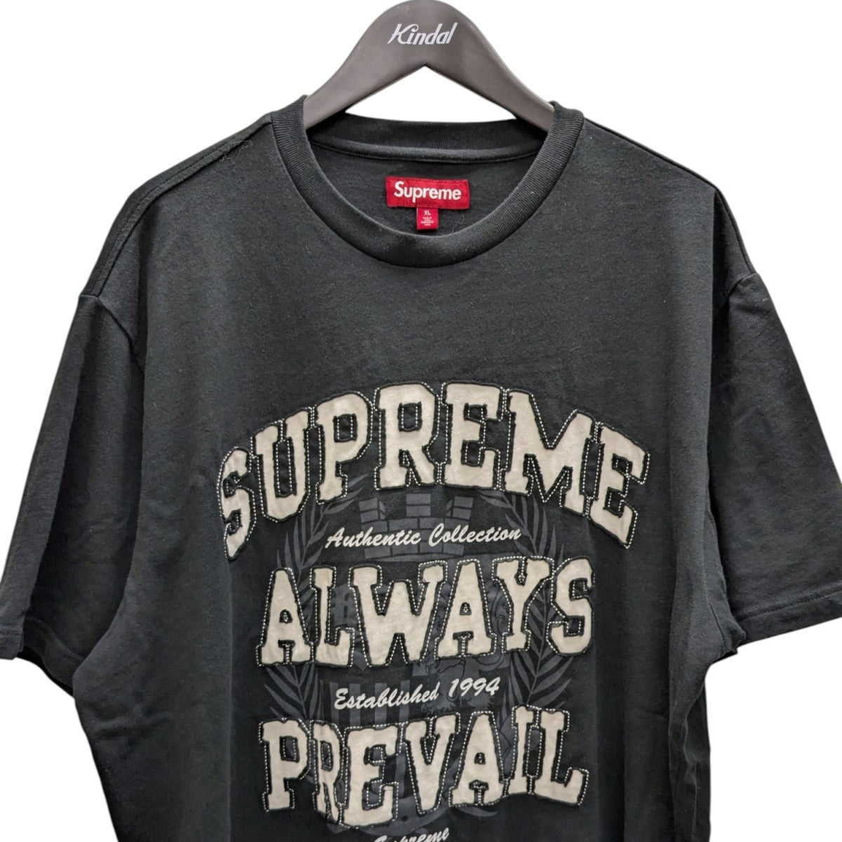 Supreme 25AWalways prevail s s top blackフロントロゴTシャツ 古着・中古-2枚目のアイテム画像