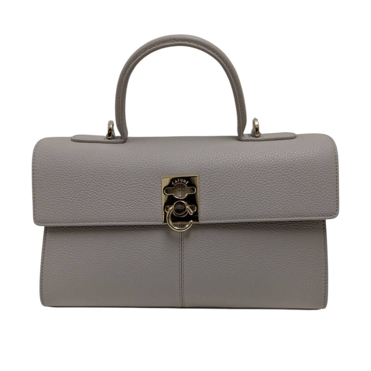 ⭐️新品未使用⭐️　CAFUNE　カフネ　スタンスバッグ　2way　グレージュ CAFUNE(カフネ) 2WAYショルダーバッグ／ミディアムスタンス ベージュ