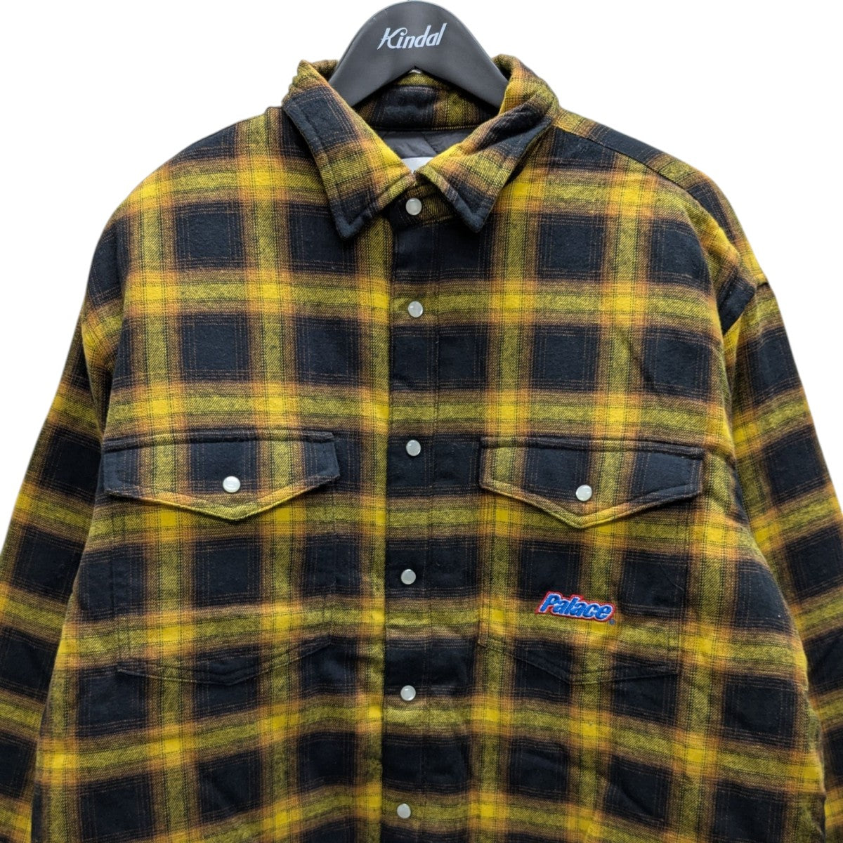 PALACE(パレス) THERMA YAK THINSULATE SHIRT YELLOWチェックシャツ