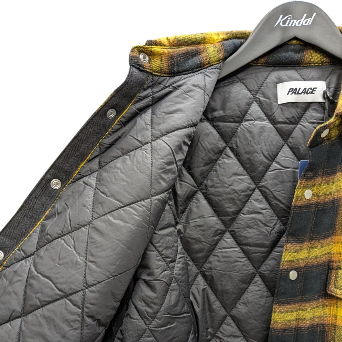 PALACE(パレス) THERMA YAK THINSULATE SHIRT YELLOWチェックシャツ