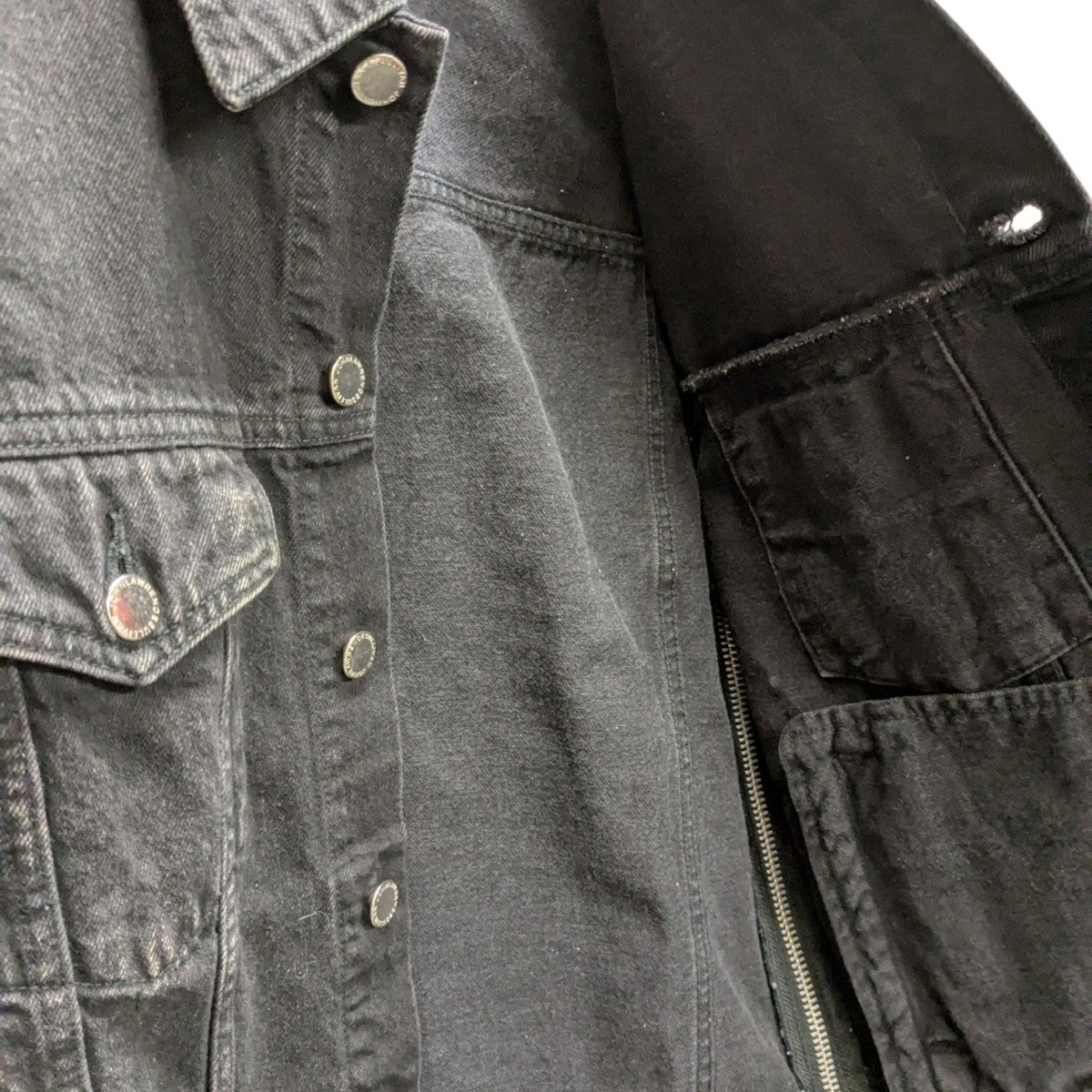 WASHED DENIM SIDE ZIP JACKET サイドジップデニムジャケット
