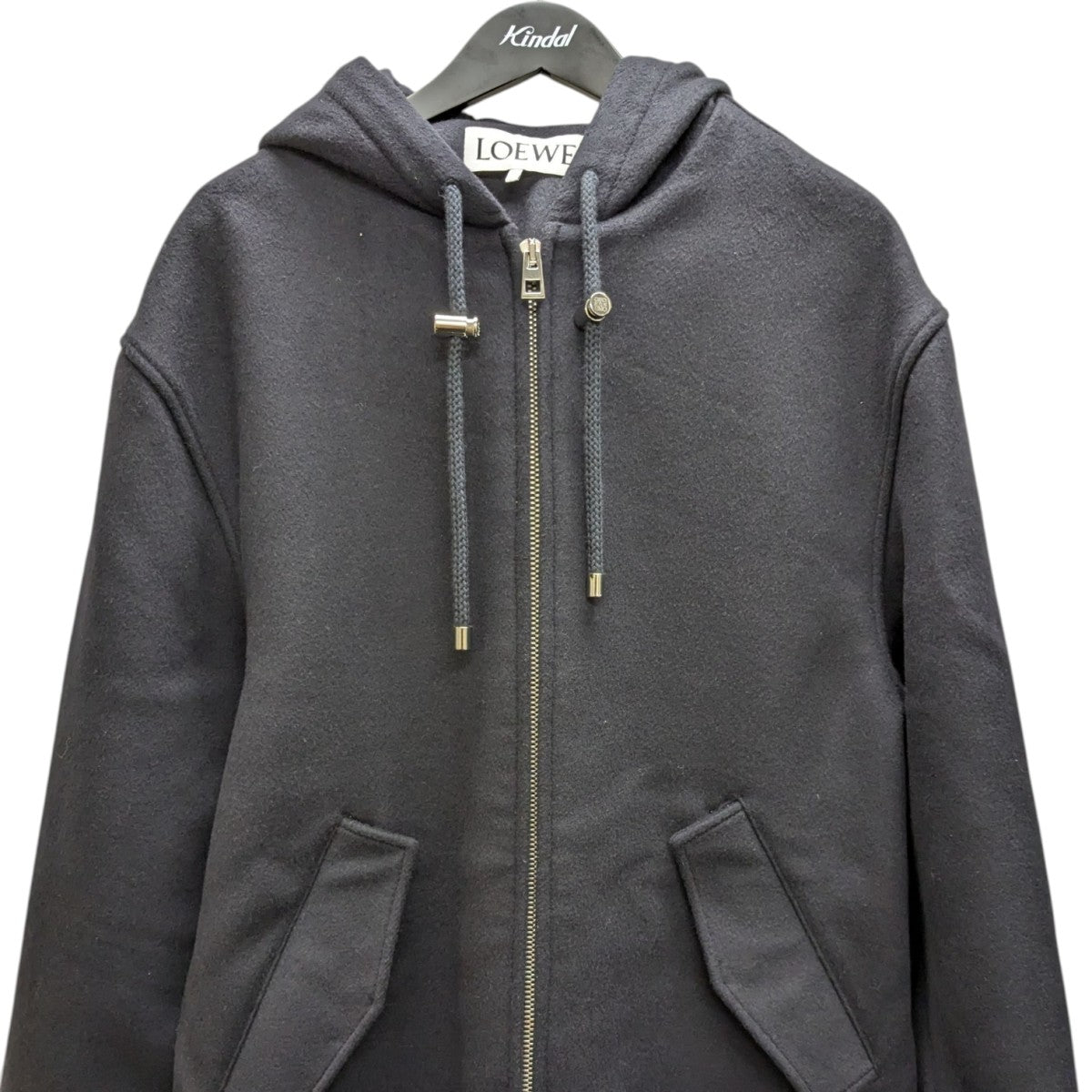 LOEWE(ロエベ) ジップフーデッドコート H526Y01WC7 ネイビー サイズ 44