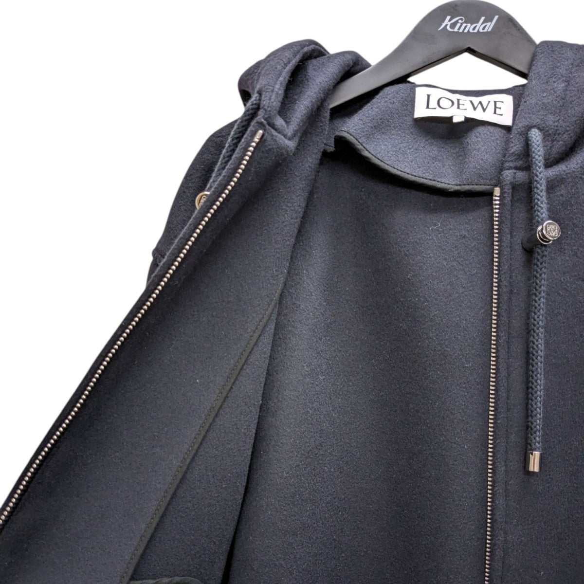 LOEWE(ロエベ) ジップフーデッドコート H526Y01WC7 ネイビー サイズ 44